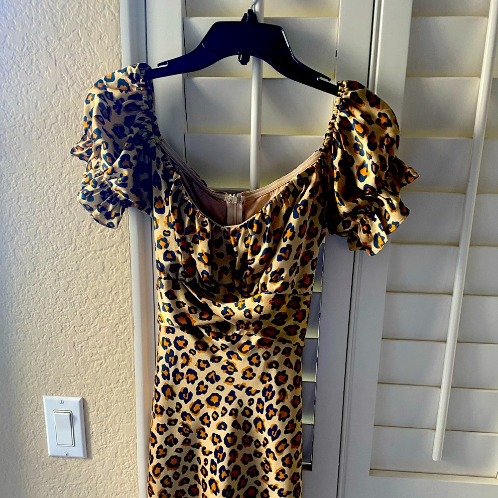 Leopard Print Midi Dress